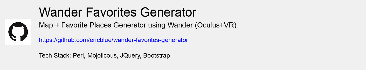 Wander Favorites Generator