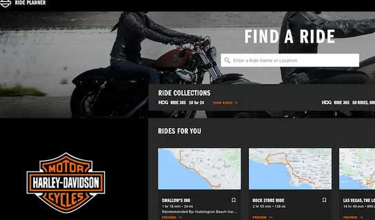 Screenshot Harley-Davidson Ride Planner